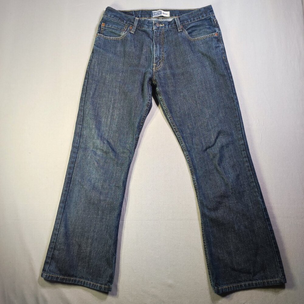 Signature by Levi Strauss jeans Bootcut men's size 34x30 dark washed blue
